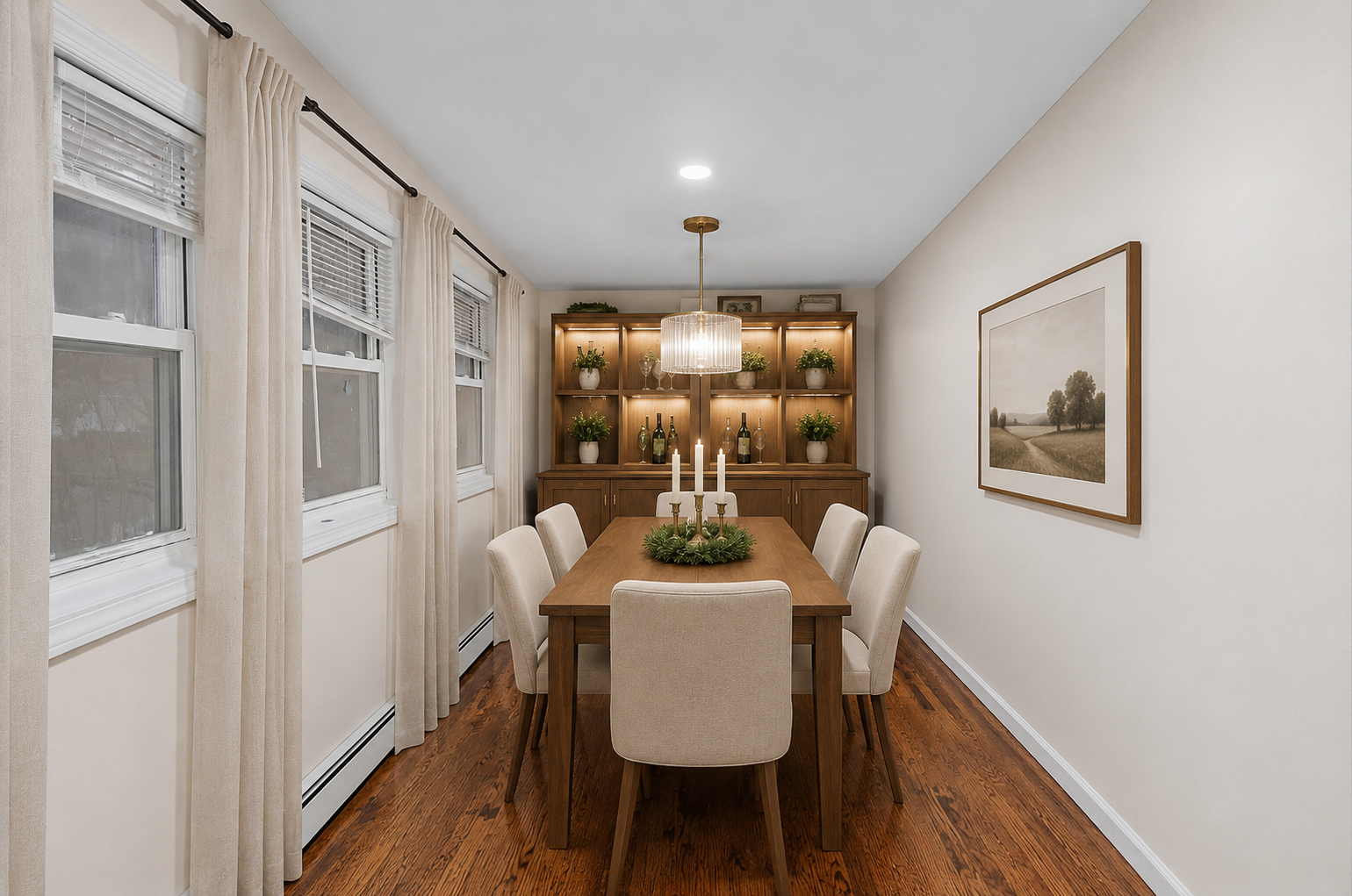 Dining room after virtual staging
