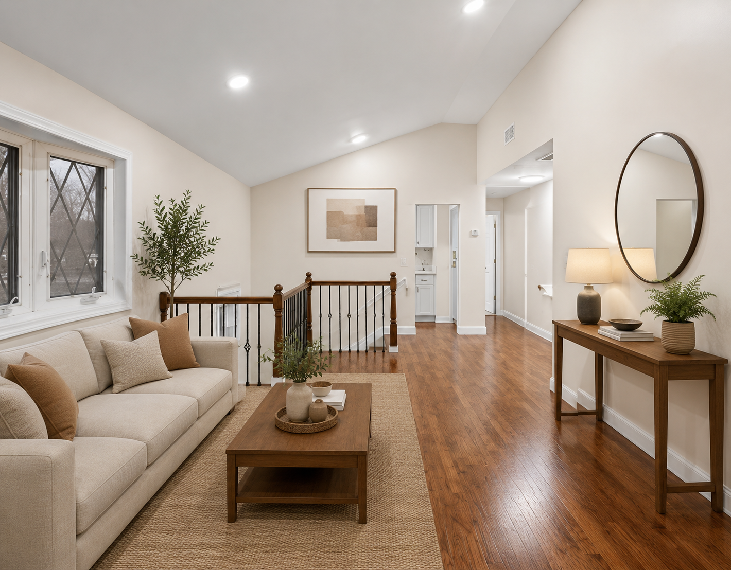 Living area after virtual staging