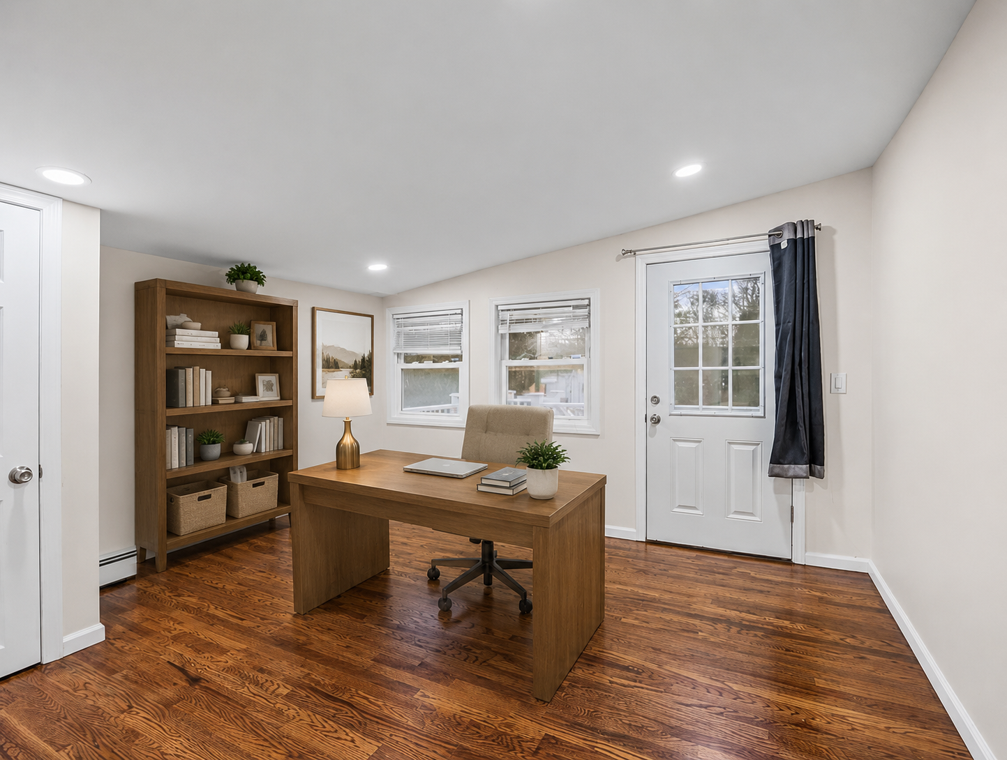 Home office after virtual staging
