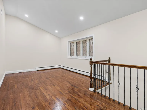 Empty living room before virtual staging